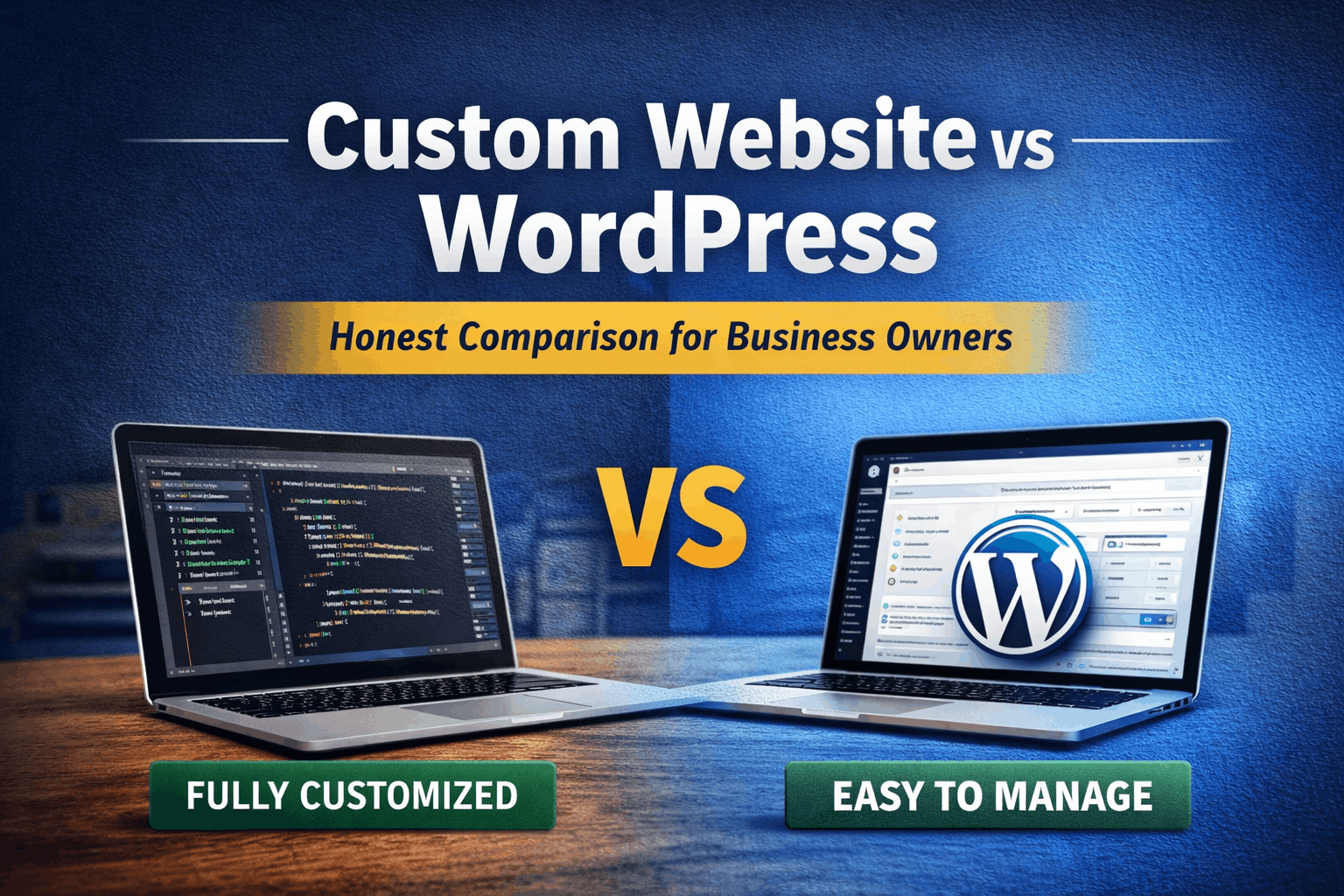 Custom Website vs WordPress 2026: Cost, Speed & ROI (Which Wins?)